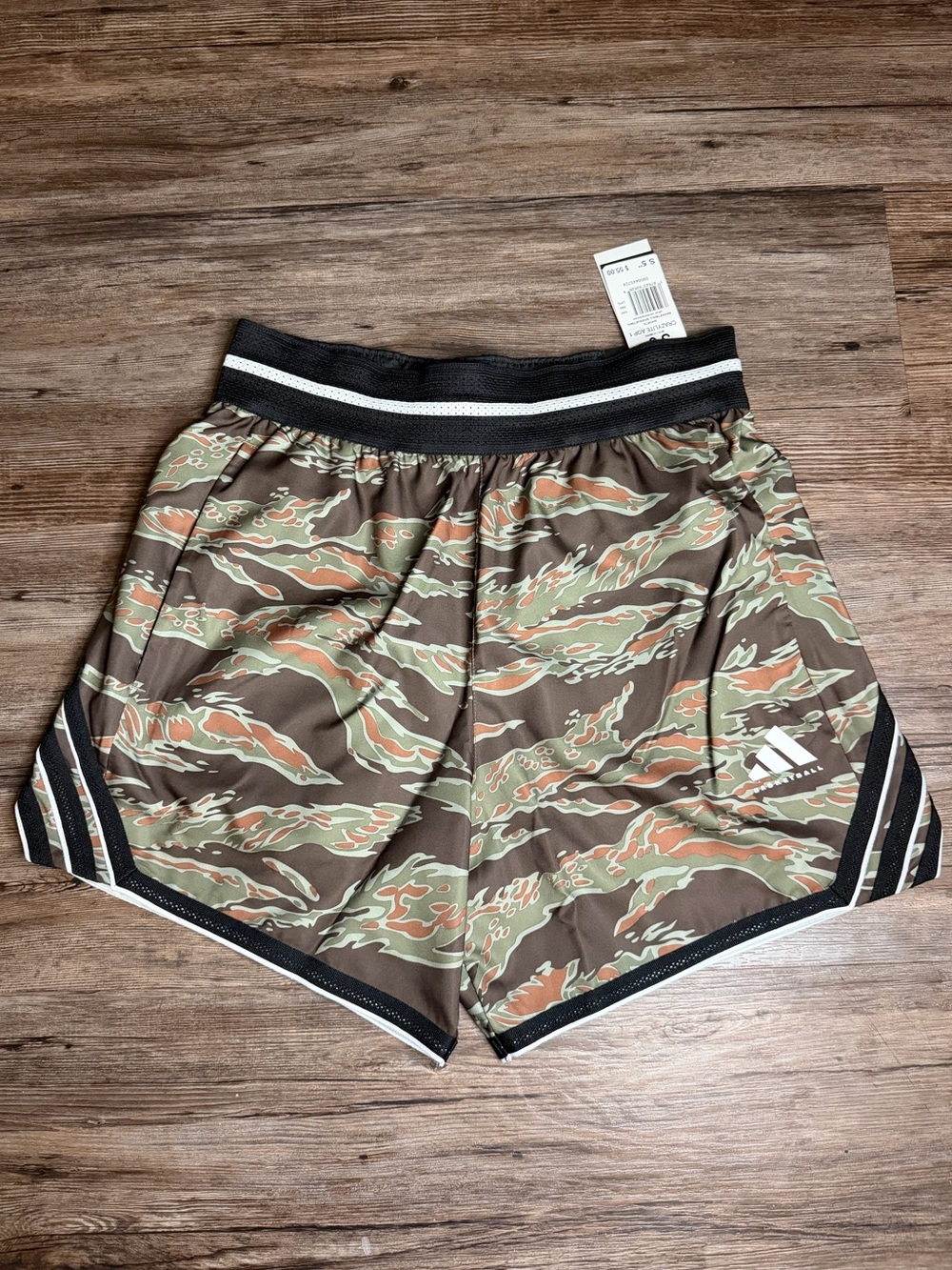 adidas Basketball CrazyLite Camo Print Shorts - 5” Men’s Size S